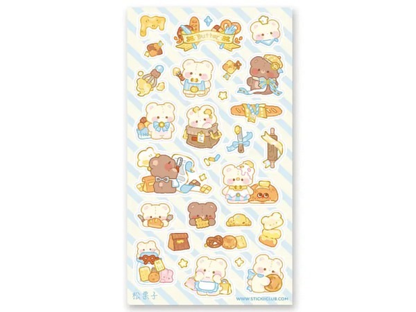 Aufkleber Stickii Sticker Beary Sweet Bäckerei