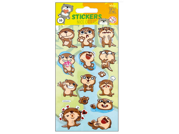 Aufkleber Gifty King 3D-Effekt Otter
