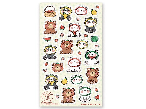 Aufkleber Stickii Sticker Beary Fruity