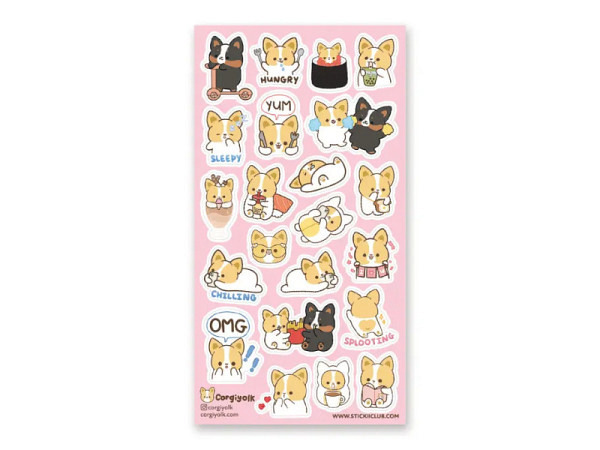 Aufkleber Corgi Cuties