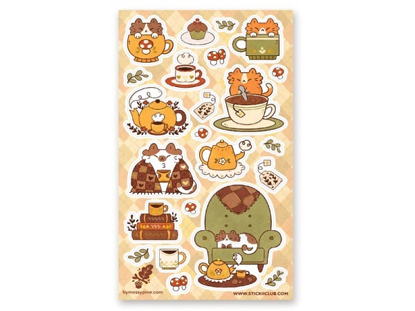 Aufkleber Stickii Sticker Cozy Cats