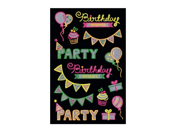 Aufkleber Rössler Line-Sticker Happy Birthday