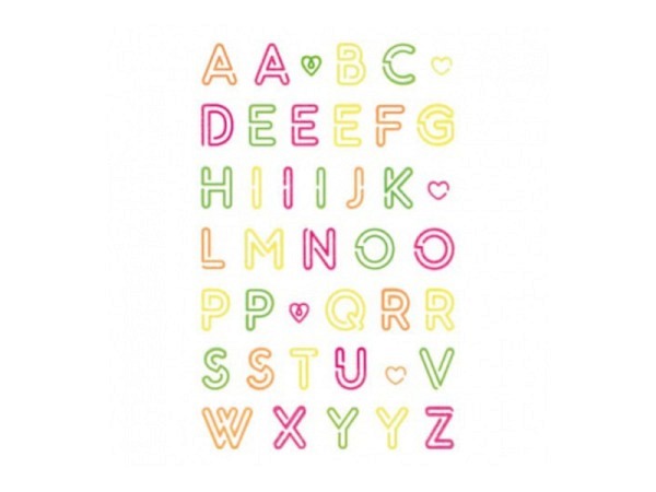 Aufkleber Rössler Line-Sticker Alphabet