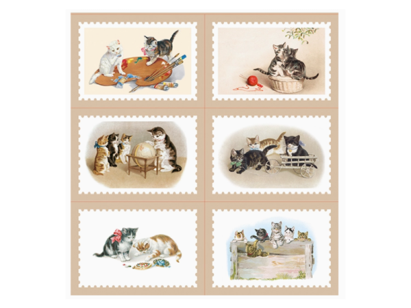 Aufkleber Ludom Edition Katzen-Etiketten 