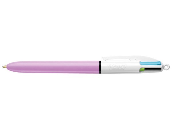 Multipen Bic 4 Colours Fun rosa/weiss