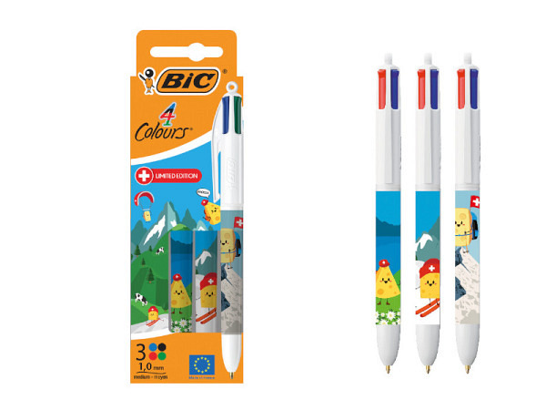 Multipen Bic 4 Colours Swiss Limited Edition 3er Set