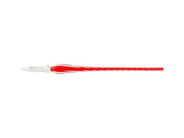 Federhalter Herbin Glasfeder gedreht 18cm lang rot