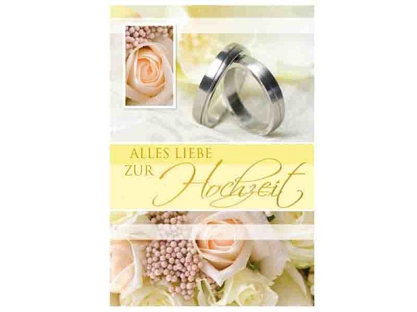 Vermählungskarte Borer alles Liebe zur Hochzeit