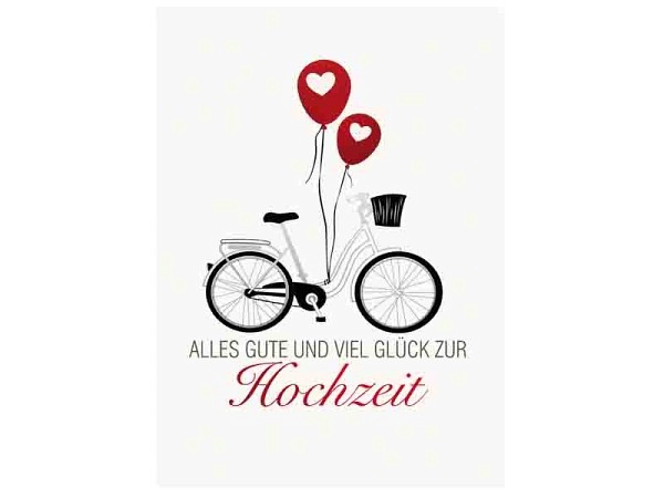 Vermählungskarte Borer alles gute und viel glück zur Hochzeit