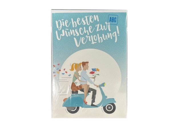 Vermählungskarte ABC Die besten Wünsche zur Verlobung 