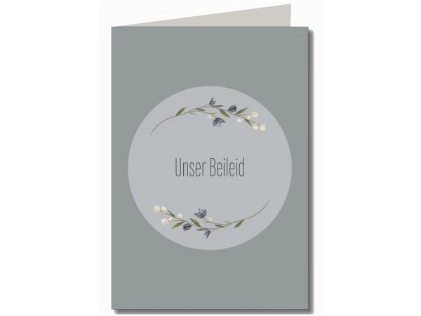 Trauerkarte Keitcards unser Beileid, Doppelkarte