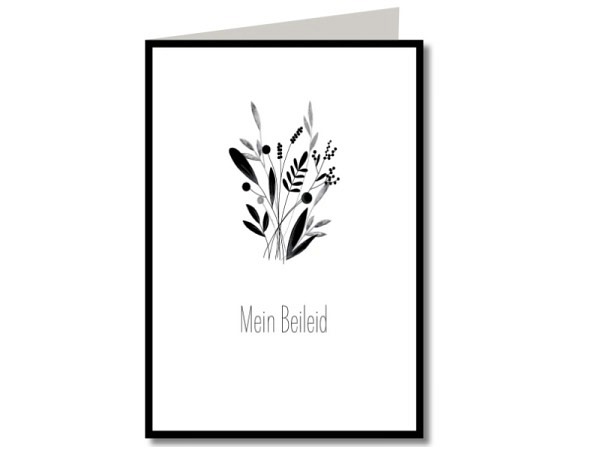 Trauerkarte Keitcards mein Beileid, Doppelkarte