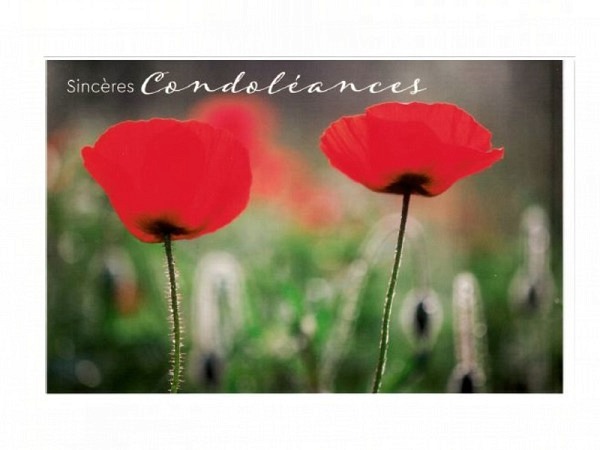 Trauerkarte Wefo-Verlag Sincères Condoléances 