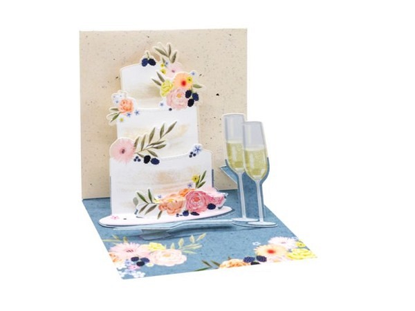 Karte Up with Paper Mini 3D Pop-Up Card Torte-Motiv