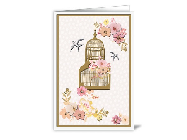 Karte Quire Flowers and Doves
