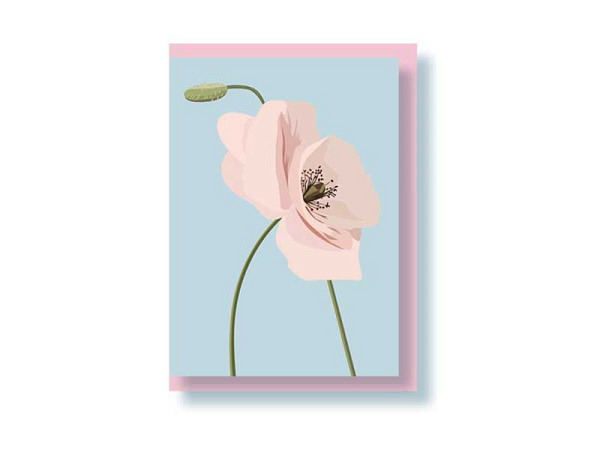 Karte Studio Moikka Mohnblüte