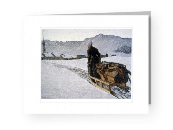 Karte Reiter Segantini Giovanni Rückkehr vom Wald