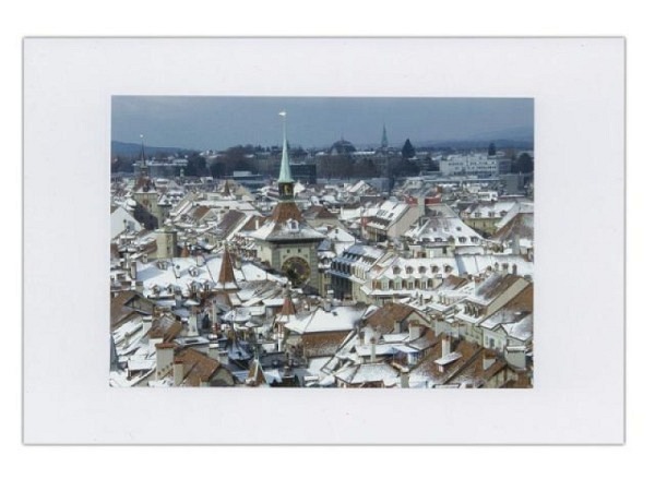 Karte Wefo-Verlag Winter Bern verschneiten Dächer von Bern