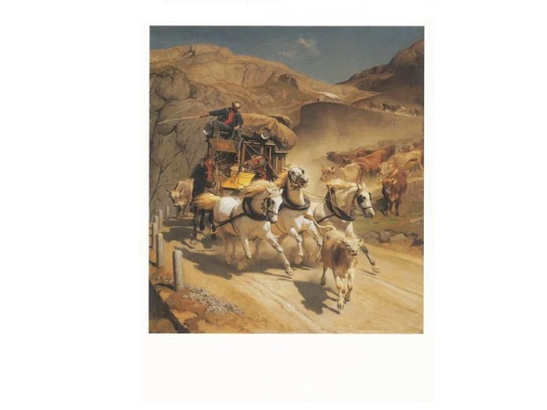 Karte Kunstverlag Koller Rudolf Die Gotthardpost 1873