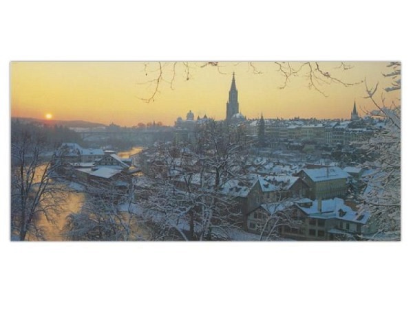 Karte Wefo-Verlag Winter Bern Altstadt 10,5x21cm