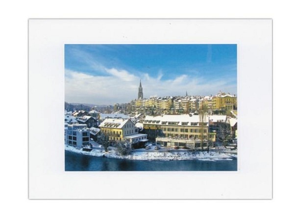 Karte Wefo-Verlag Winter Bern Aare und Altstadt A5 14,7x21cm