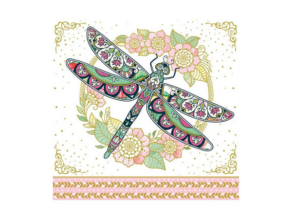 Karte Arabesque Pictura Libelle 16x16cm