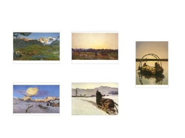 Kartenbox Giovanni Segantini Lebenszyklus 5Stk. 12x17,5cm