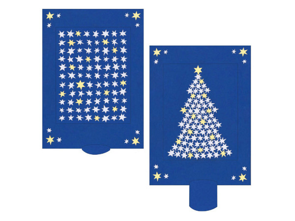 Weihnachtskarte Die Lebende Karte Sterne bilden Weihnachtsbaum