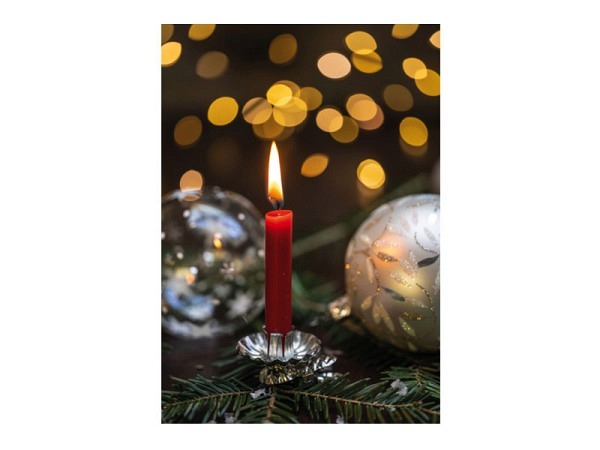 Weihnachtskarte Natur Verlag Kerze 