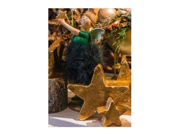 Weihnachtskarte Natur Verlag Holzsterne 12,2x17,5cm