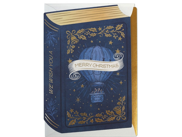 Weihnachtskarte Artebene Heissluftballon, 11,5x17cm