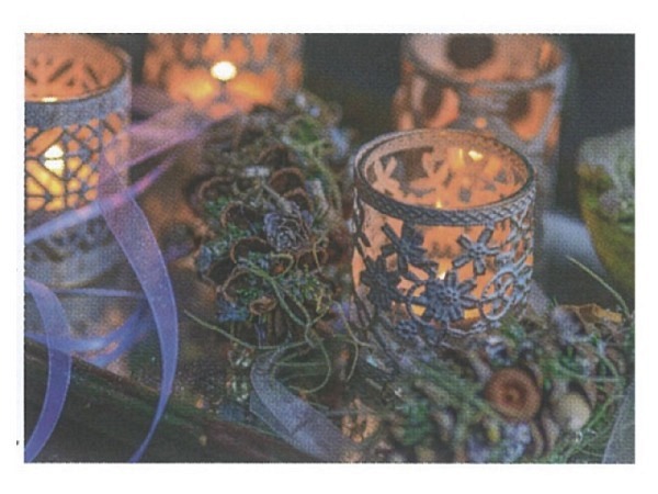 Weihnachtskarte Art Bula 12,2x17,5cm dekorative Kerzen