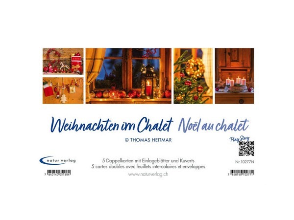 Weihnachtskartenbox Natur Verlag Weihnachten im Chalet 5er Set 