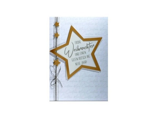 Weihnachtskarte ABC Stern 3D 14,5x21cm