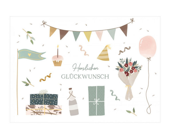 Glückwunschkarte Grafik Werkstatt einzigARTig 15,7x22,2cm
