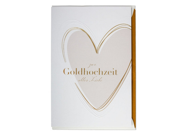 Karte Artebene Goldhochzeit Relief B6 