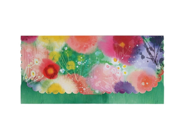 Geschenkumschlag Artebene Blütenwiese 23x11cm 
