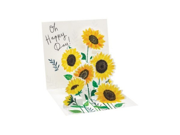 Karte Up with Paper Mini 3D Pop-Up Card Sonnenblumen-Motiv