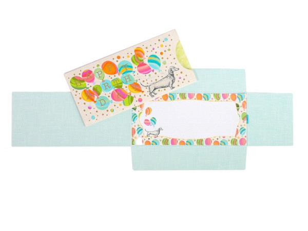 Geschenkumschlag Artebene Partydackel 23x11cm 