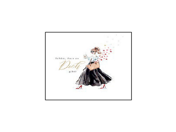 Karte Hallmark Parisienne Frau mit Tasche