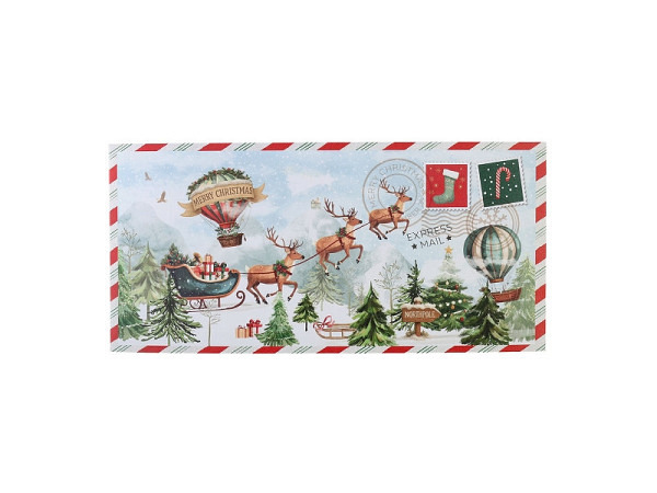 Geschenkumschlag Artebene Schlitten 23x11cm