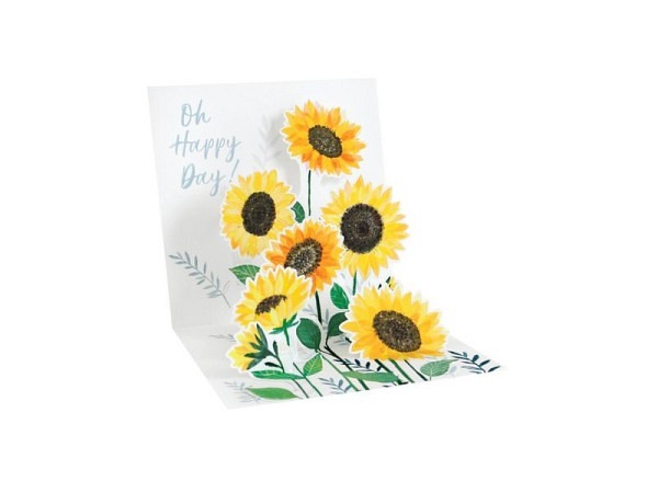 Karte Up with Paper 3D Pop-Up Card Sonnenblumen-Motiv