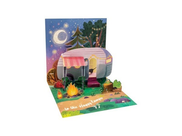 Karte Up with Paper 3D Pop-Up Card Camping-Motiv