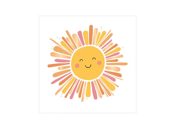Karte Grafik Werkstatt quadrART Sonne