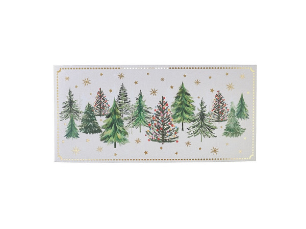 Geschenkumschlag Artebene Weihnachtswald 23x11cm