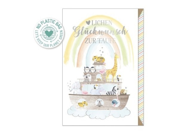 Taufkarte Artebene Arche B6 12,5x17,6cm