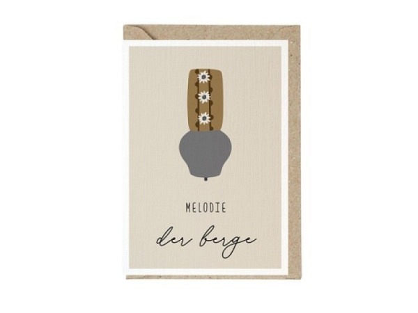 Karte Emi Grafikstudio Melodie der Berge Doppelkarte A6 hoch beige
