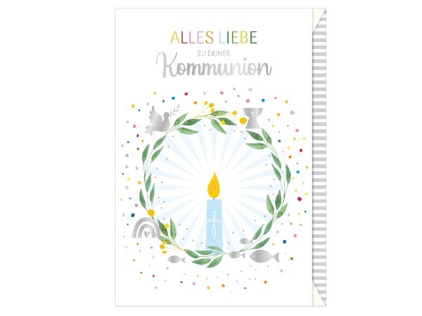 Kommunionskarte Artebene Kranz