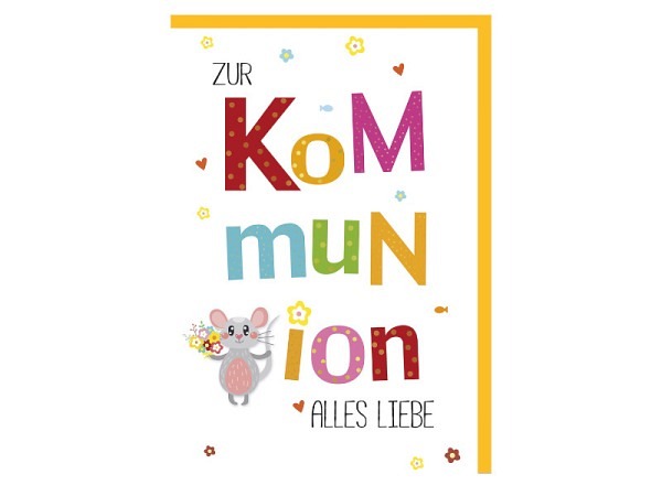 Kommunionskarte Braun+Company Zur Kommunion alles Liebe