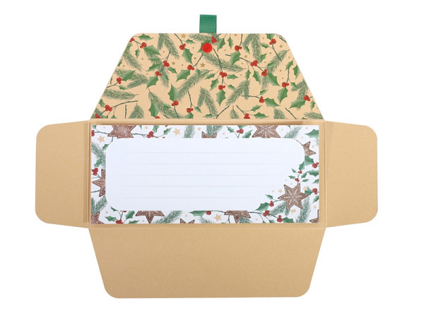 Geschenkumschlag Artebene Stechpalmen 11x23cm